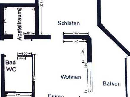 Vollmöbilierte 2-Raum-Wohnung mit Balkon und EBK in Weinstadt-Beutelsbach