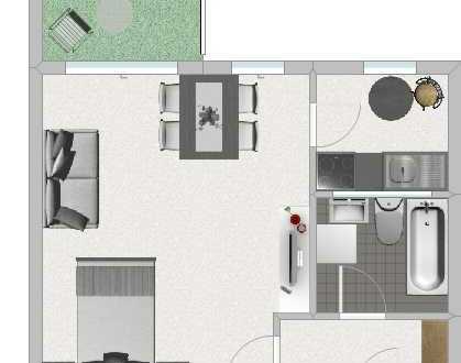 Erstbezug nach Sanierung mit Balkon: Geschmackvolle 1-Raum-Wohnung mit geh. Innenausstattung
