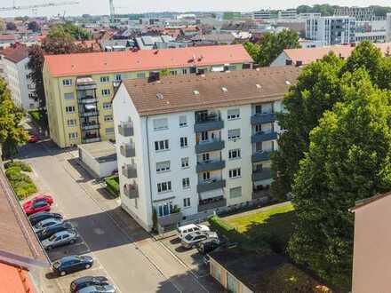 IDEALE 2-ZIMMER WOHNUNG MIT SÜD-WEST BALKON IN NEU-ULM/STADTMITTE