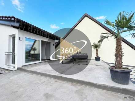 HEMING-IMMOBILIEN - Zuhause mit Dachterrasse, 
traumhaftem Fernblick & Neubau-Potenzial