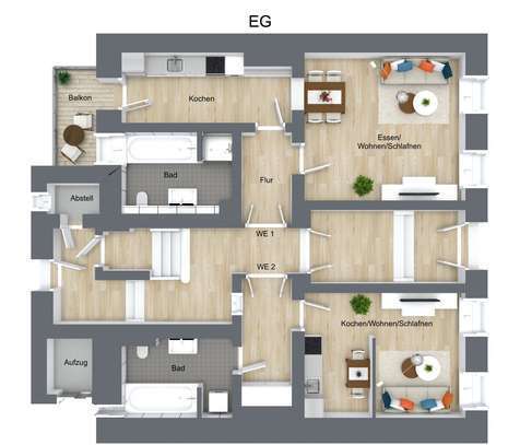 Erstbezug im KfW 70 Haus: hochwertige 1-Zimmer Whg. mit Terrasse & Fahrstuhl ab 01.11.24 frei!