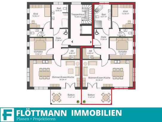 Wohnen am Fuße des Teutoburger Waldes! Projektierte Neubau-Wohnung in Bielefeld-Quelle!