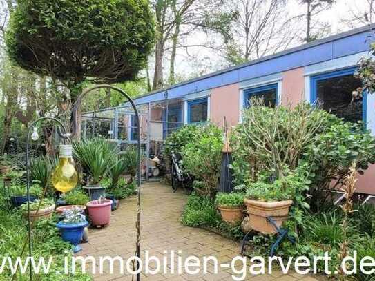 Bequem! Bungalow mit großer Gartenoase und Garage, naturnahe Ortsrandlage in Wulfen-Barkenberg