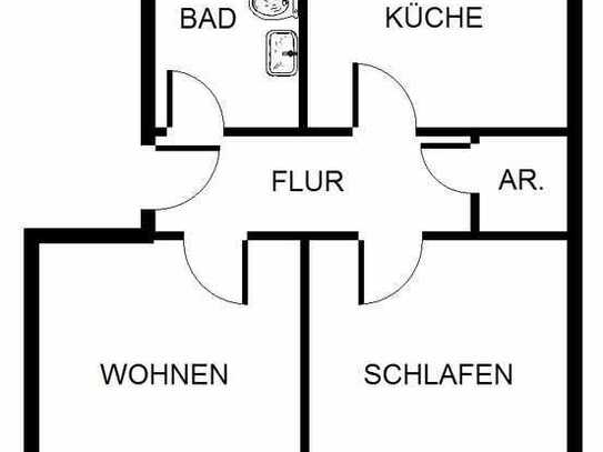 Demnächst frei! 2-Zimmer-Wohnung in Herne Sodingen, Besichtigungen ab dem 1.2.