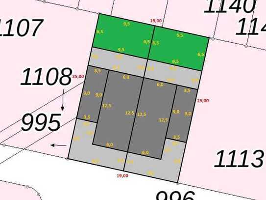 Neubau DHH mit ca. 220 m² nutzbarer Fläche mit bis zu 5 Schlafzimmern auf ca. 240 m² Grundstück