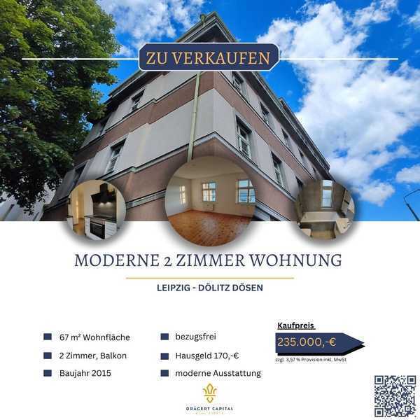 2015 moderne 2 Zimmer Wohnung mit Balkon, Dielenböden und EBK - Bezugsfrei
