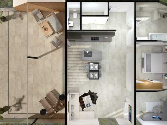 Neubau trifft auf Holz: Exklusive Penthouse-Wohnung mit hohem Komfort