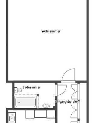 Möblierte 1-Raum-Terrassenwohnung mit gehobener Innenausstattung mit Balkon und grünem Ausblick