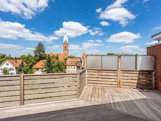 Das könnte Ihr Ausblick sein: Architekten-Penthouse mit riesiger Terrasse! PROVISIONSFREI!