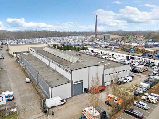 Im Alleinauftrag: Hallenkomplex (ca. 2.500 qm) auf Gewerbegrundstück (ca. 9.400 qm) in Essen
