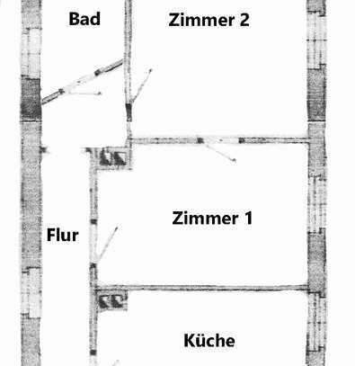 7205 - KA-Weststadt: 2-Zimmerwohnung in Hinterhauslage zu vermieten!