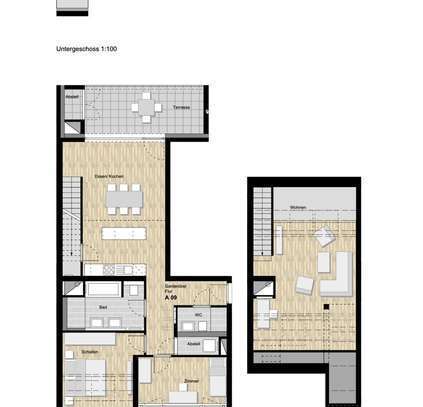 4-Zimmer Neubau Maisonette-Wohnung mit Terrasse