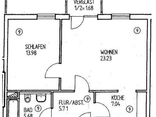 2-Zimmer-Wohnung mit West-Balkon & EBK am S/UBahn Harras ab 15.10