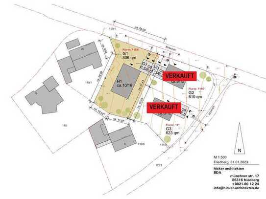 Vielfältig bebaubares Baugrundstück (EFH/MFH/Generationenhaus) in exponierter Lage FRIEDBERG