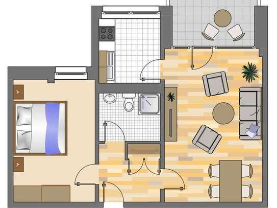 2-Zimmer-Wohnung in Düsseldorf Hassels