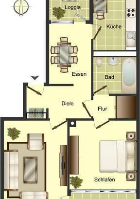 Demnächst frei! 2-Zimmer-Wohnung in Ratingen West