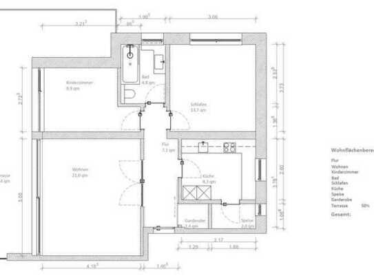 Erstbezug nach Sanierung: Geschmackvolle 3-Zimmer-Terrassenwohnung mit geh. Innenausstattung