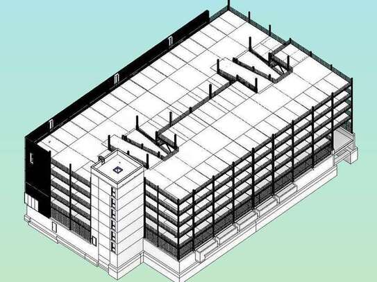 PKW-Stellplätze (mind. 10 Stück) im Parkdeck an Firmen zu vermieten