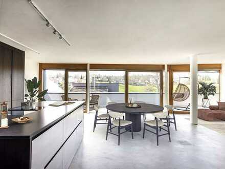 Luxuriöse Designerwohnung - Licht und Loft - mit Sauna, 2 Stellplätzen und malerischer Aussicht