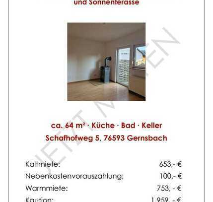 JETZT MIETEN! Schöne 2-Zimmer Wohnung - Helle Räume und Sonnenterasse