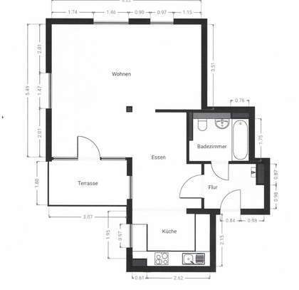 Erstbezug nach Sanierung mit Balkon und EBK: Stilvolle 1-Raum-EG-Wohnung mit geh. Innenausstattung