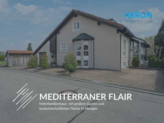 MEDITERRANER FLAIR - Mehrfamilienhaus mit großem Garten und landwirtschaftlicher Fläche in Mengen