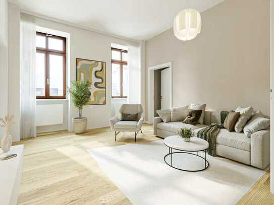 105 m²-Altbauwohnung im Hochparterre mit Freisitz in grandioser City-Lage