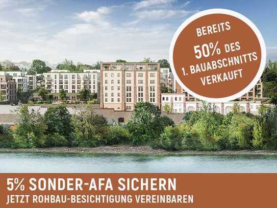 Wohnen als tägliches Vergnügen - Modernes Penthouse mit 60 m² großer Dachterrasse mit Rheinblick