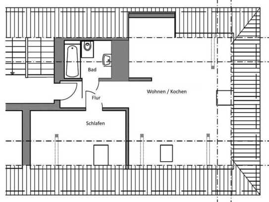 Attraktive und sanierte 2-Raum-DG-Wohnung in Merseburg