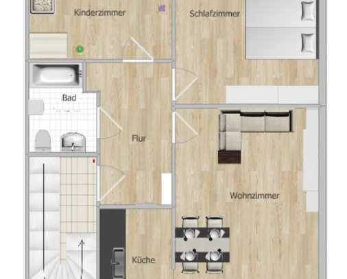 Helle 3 Zimmer-Wohnung in Würselen