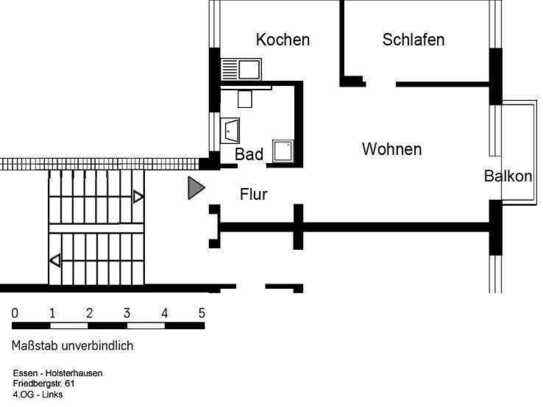 Toll geschnittene, Single Wohnung, 2 Zimmer, in Holsterhausen