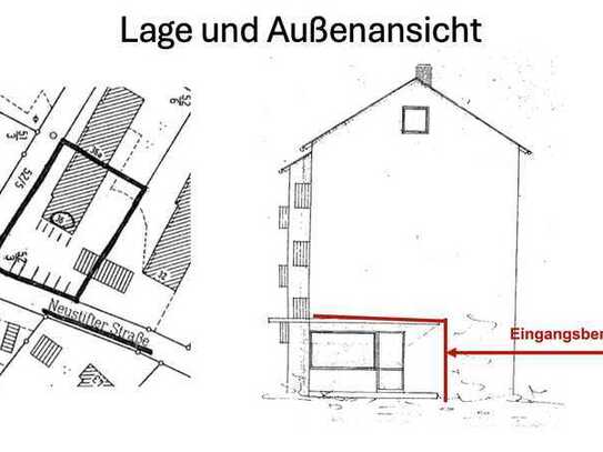 Attraktive Gewerbefläche in guter Lage - vielseitig nutzbar mit 4 Stellplätzen