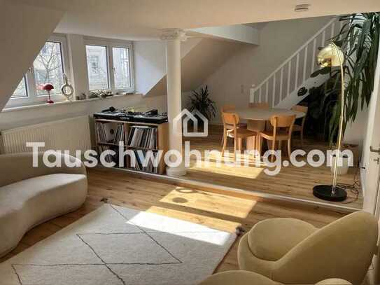 Tauschwohnung: Maisonette mit Dachterrasse gg. 3+ ZKB mit Balkon