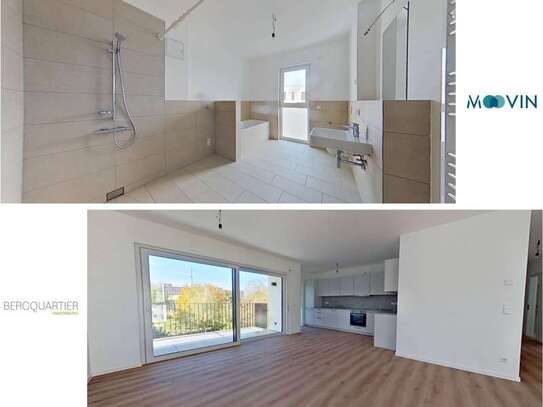 **BERGQUARTIER: Hochmoderne 3-Zimmer-Wohnung mit Balkon und EBK**