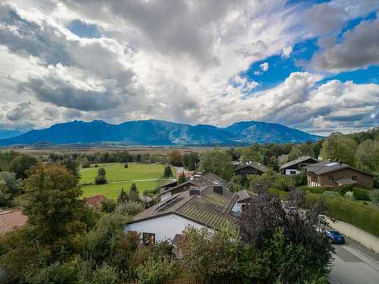 Aussichts-Lage: Wohnbaugrundstück, unbebaut, Südhang mit Blick übers Moos