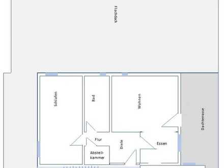 In Neu-Ulm: Gepflegte Dachterassen-Wohnung mit zwei Zimmern und Balkon