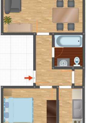 NEU sanierte 2-Zimmer-Wohnung (vom Eigentümer)