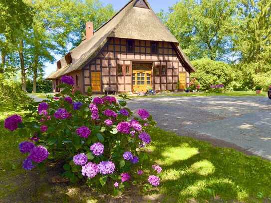 Idyllisches Reetdachhaus auf Traumgrundstück