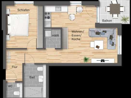 2-Zimmer-Wohnung B09