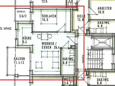 Modern, hell, gut geschnitten: 2-Zimmer-Wohnung mit Balkon und Einbauküche in Leingarten