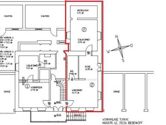 Biedenkopf-Zentrum - 2 ZKB Wohnung