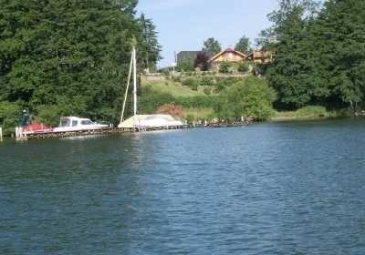 fühlen wie in Südschweden im direkt am See gelegenen Holzbohlenhaus