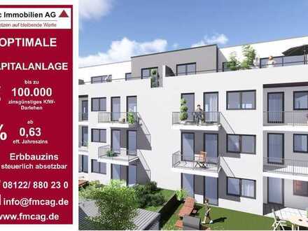 +++ Sichern Sie sich den günstigen Erbbauzins +++ Chice 2-Zi.-Whg. mit Südbalkon - KfW-40 Förderung!