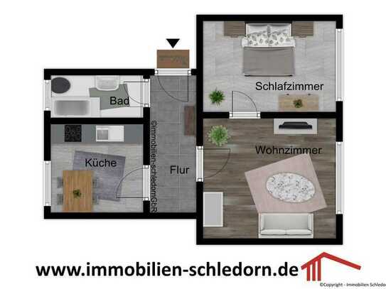 Perfekt aufgeteilte 2,5 Zimmer Wohnung in zentraler Lage von Oberhausen-Osterfeld!