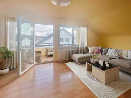 Gemütliche 3 Zimmer-Dachgeschosswohnung mit großem Balkon