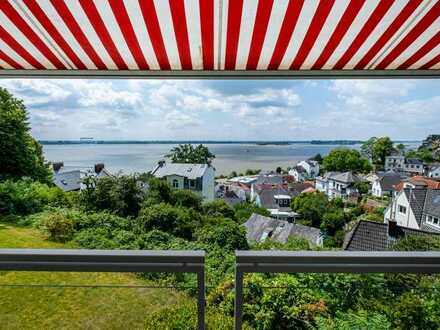 ULI VOGELER GmbH -ERBPACHT- VERMIETETE 3-ZI-MAISONETTE-WHNG MIT TRAUMHAFTEN PANORAMA-ELBBLICK - WE 3