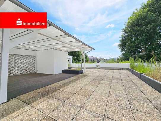 Terrassenwohnung mit XXL-Proportionen und besonderem Pfiff! Extravagant und beeindruckend!