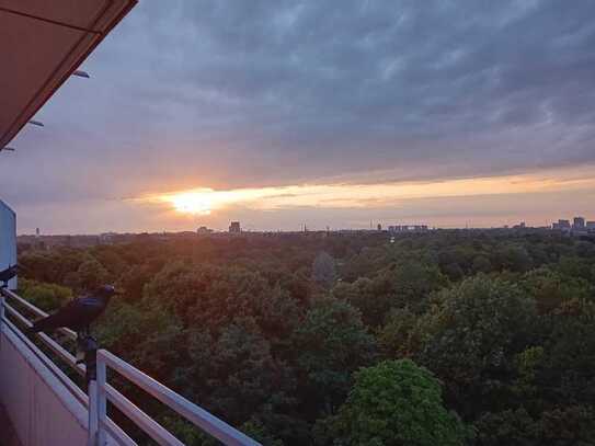 2-Zimmer-Wohnung München Neu-Perlach Oberster Stock Blick über München