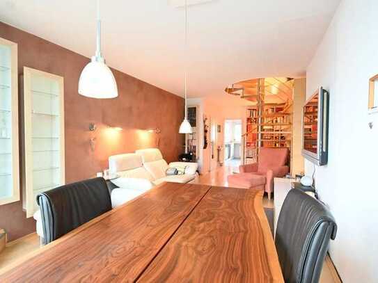 Sonnenverwöhnte, modernisierte Maisonettewohnung * 2 Terrassen * Gäste-WC * Garage * ca. 85,00m²