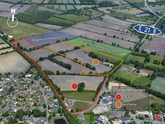 Zentrale Industrie- und Gewerbefläche ohne Ortsdurchfahrt in Wahlstedt